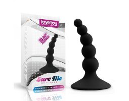 Черная анальная втулка Lure Me small Ø 1-2,5 см