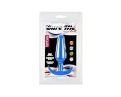 Голубая силиконовая анальная пробка Lure Me, Ø 1 - 3,3 см Голубая силиконовая анальная пробка Lure Me, Ø 1 - 3,3 см