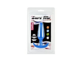 Голубая силиконовая анальная пробка Lure Me, Ø 1 - 3,3 см Голубая силиконовая анальная пробка Lure Me, Ø 1 - 3,3 см