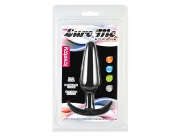 Черная силиконовая анальная пробка Lure Me, Ø 1 - 3,3 см
