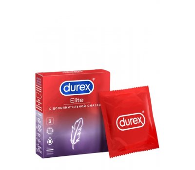 Презервативы Durex №3 Elite тонкие с дополнительной смазкой