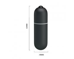 Вибропуля Mini Vibe черная с 10 функциями вибрации-foto2