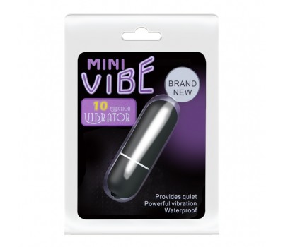 Вибропуля Mini Vibe черная с 10 функциями вибрации