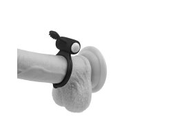 Виброкольцо чёрное Power Heart Clit Cockring Ø 3 см-foto6