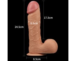 Фаллоимитатор реалистичый с присоской Legendary king-sized Realistic Dildo 24,5 см, Ø 5,5 см-foto8