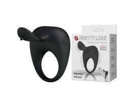 Виброкольцо с клиторальным стимулятором Pretty Love Stimulating Tonguo
