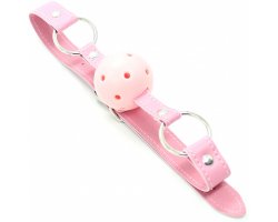 Розовый кляп-шар БДСМ, Ø 4 см-foto3