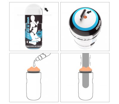 Мастурбатор в колбе губки Sex in a can