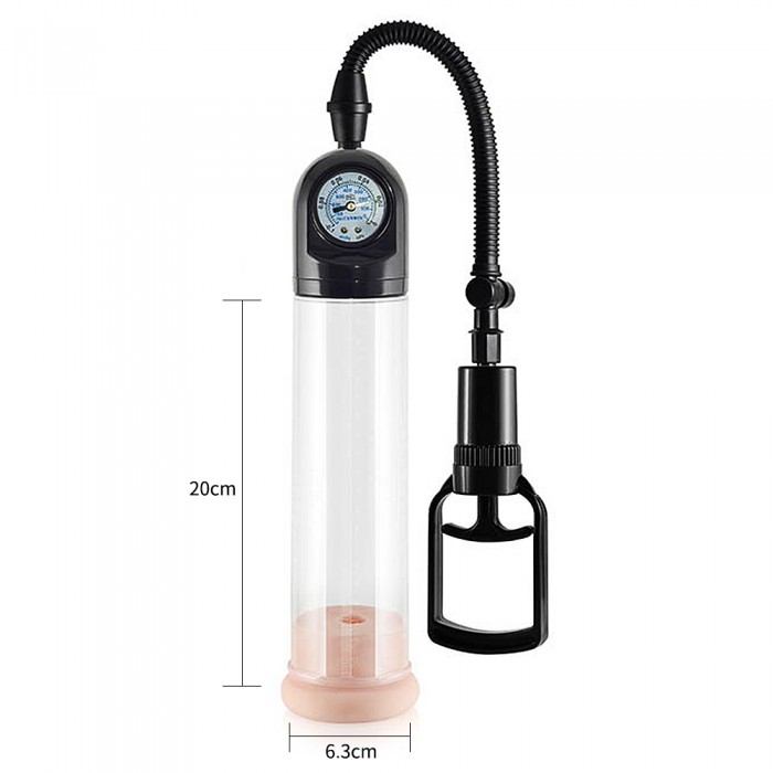 Вакуумная помпа для пениса Maximizer Worx VX2 Accu-Meter Pro Pump с мягкой насадкой, 20 см, Ø 6,3 см-foto3