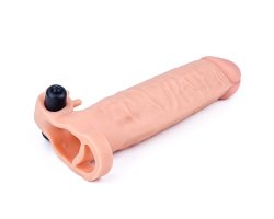 Удлиняющая насадка с вибрацией Super-Realistic Penis плюс 5 см, 18,5 см, Ø 4 см-foto4