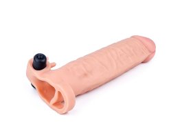 Удлиняющая насадка с вибрацией Super-Realistic Penis плюс 5 см, 18,5 см, Ø 4 см-foto4