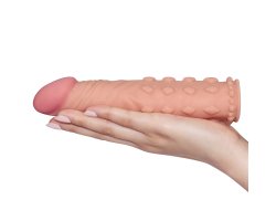 Насадка на пенис удлиняющая Super-Realistic Penis Extension Sleeve, 19 см, Ø 3 см-foto4