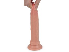 Фаллос на присоске Dual-Layered Silicone Cock телесный 18 см, Ø 3 см-foto8