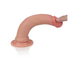 Фаллос на присоске Dual-Layered Silicone Cock телесный 18 см, Ø 3 см-foto4