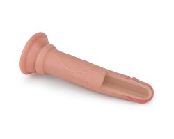 Фаллос на присоске Dual-Layered Silicone Cock телесный 18 см, Ø 3 см-foto2