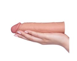 Насадка на пенис телесная Super-Realistic Penis Extension Sleeve, 16,5 см, Ø 3 см-foto3