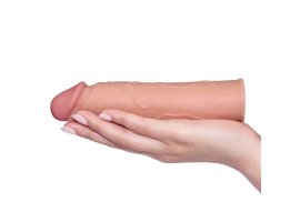 Насадка на пенис телесная Super-Realistic Penis Extension Sleeve, 16,5 см, Ø 3 см-foto3