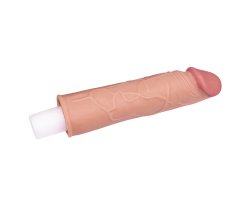 Насадка на пенис телесная Super-Realistic Penis Extension Sleeve, 16,5 см, Ø 3 см-foto2