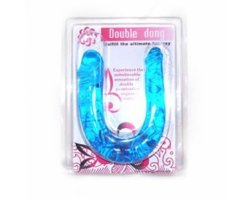 Двухголовый фаллоимитатор Double Dong голубой-foto2