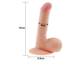 Фаллоимитатор реалистик на присоске The Ultra Soft Dude 18 см, Ø 4 см-foto5