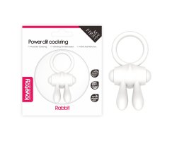 Белое виброкольцо Power Clit Cockring Rabbit-foto5