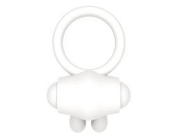 Белое виброкольцо Power Clit Cockring Rabbit-foto7