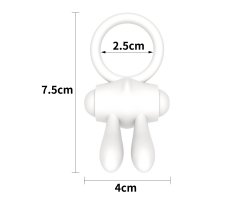 Белое виброкольцо Power Clit Cockring Rabbit-foto3