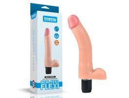 Вибратор с мошонкой и с нежно-розовой головкой Real feel flexi 22,5 см, Ø 3,8 см Вибратор с мошонкой и с нежно-розовой головкой Real feel flexi 22,5 см, Ø 3,8 см