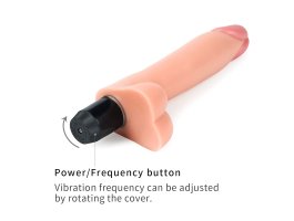 Вибратор с мошонкой и с нежно-розовой головкой Real feel flexi 22,5 см, Ø 3,8 см-foto2