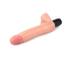 Вибратор с мошонкой и с нежно-розовой головкой Real feel flexi 22,5 см, Ø 3,8 см-foto4