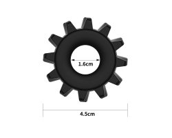 Эрекционное черное кольцо Power Plus Coock Ring Ø 2-4 см-foto3