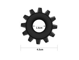 Эрекционное черное кольцо Power Plus Coock Ring Ø 2-4 см-foto3