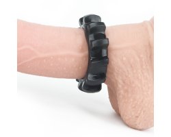 Эрекционное черное кольцо Power Plus Coock Ring Ø 2-4 см-foto5