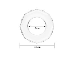 Прозрачное эрекционное кольцо Power Plus Cock Ring Ø 2-4 см-foto3