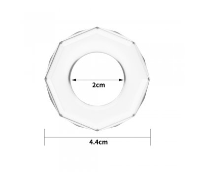 Прозрачное эрекционное кольцо Power Plus Cock Ring Ø 2-4 см