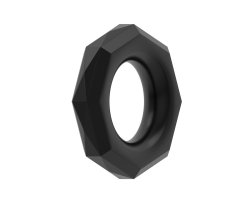 Черное эрекционное кольцо Power Plus Cock Ring Ø 2-4 см-foto7
