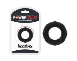 Черное эрекционное кольцо Power Plus Cock Ring Ø 2-4 см-foto3