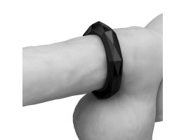 Черное эрекционное кольцо Power Plus Cock Ring Ø 2-4 см-foto4