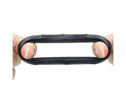 Черное эрекционное кольцо Power Plus Cock Ring Ø 2-4 см-foto2