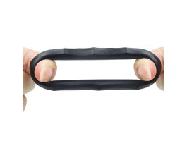 Черное эрекционное кольцо Power Plus Cock Ring Ø 2-4 см-foto2
