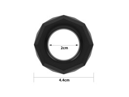 Черное эрекционное кольцо Power Plus Cock Ring Ø 2-4 см-foto5