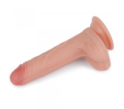Реалистичный фаллоимитатор на присоске с мошонкой Dual-Layered Silicone Cock 18 см, Ø 3,5 см Реалистичный фаллоимитатор на присоске с мошонкой Dual-Layered Silicone Cock 18 см, Ø 3,5 см