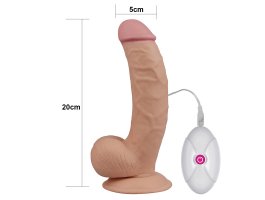 Вибратор реалистик с выносным пультом управленияй The Ultra Soft Dude, 20 см, Ø 5 см-foto9