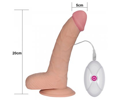 Вибратор реалистик с выносным пультом управления The Ultra Soft Dude 20 см, Ø 5 см Вибратор реалистик с выносным пультом управления The Ultra Soft Dude 20 см, Ø 5 см