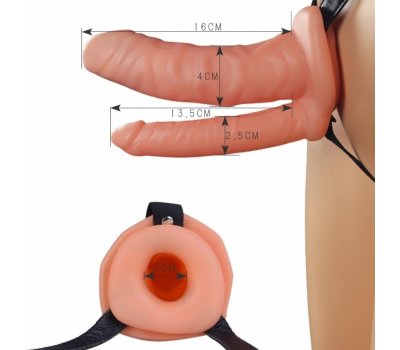 Фаллопротез для двойного проникновения Unisex Hollow Double Penetrator, 16 см, Ø 4 см Фаллопротез для двойного проникновения Unisex Hollow Double Penetrator, 16 см, Ø 4 см