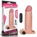 Удлиняющая насадка с вибрацией Super-Realistic Penis Extension Sleeve, 17,7 см, Ø 3,8 см