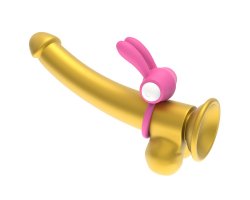 Розовое виброкольцо Power Clit Cockring Rabbit-foto8