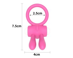 Розовое виброкольцо Power Clit Cockring Rabbit-foto5