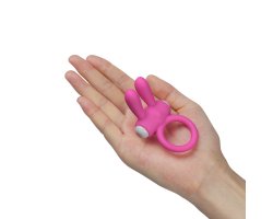Розовое виброкольцо Power Clit Cockring Rabbit-foto2