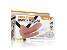 Фаллопротез для двойного проникновения Unisex Hollow Double с вибрацией, 16 см, Ø 4 см-foto4